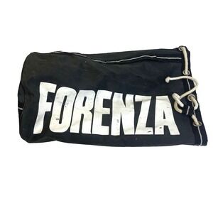 Vintage 1980s FORENZA Duffle Travel Bag Sports RETRO‎ Black 12x 24" Strong Heavy
